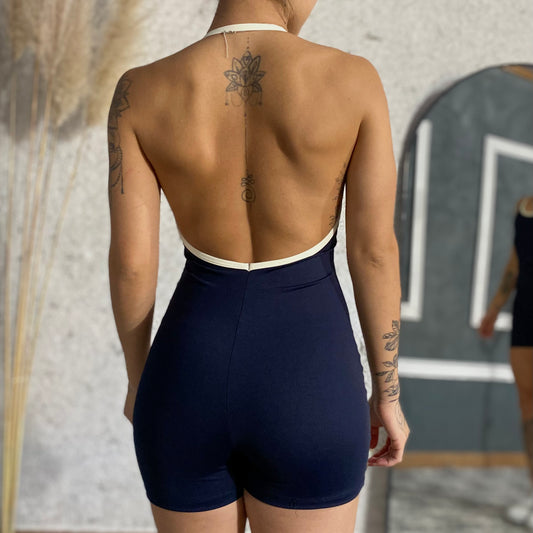 Macaquinho Frente Única Preto e Branco